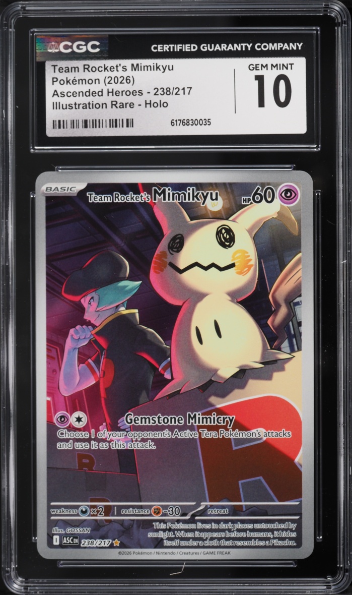 2026 Pokemon Mega Evolution Ascended Heroes IR Team Rocket's Mimikyu #238 CGC 10 GEM MINT