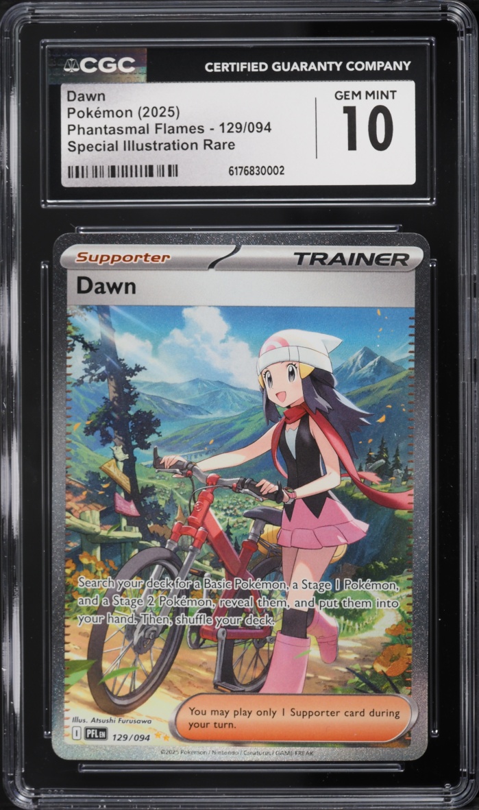 2025 Pokemon Mega Evolution Phantasmal Flames SIR Dawn #129 CGC 10 GEM MINT