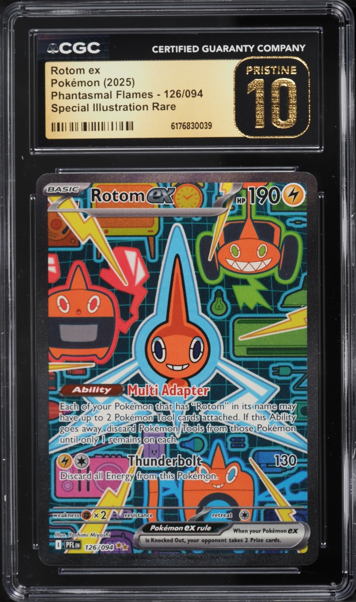 2025 Pokemon Mega Evolution Phantasmal Flames SIR Rotom EX #126 CGC 10 PRISTINE