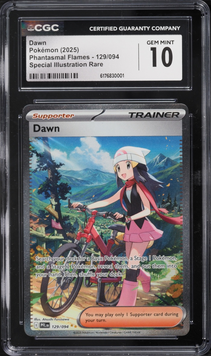 2025 Pokemon Mega Evolution Phantasmal Flames SIR Dawn #129 CGC 10 GEM MINT