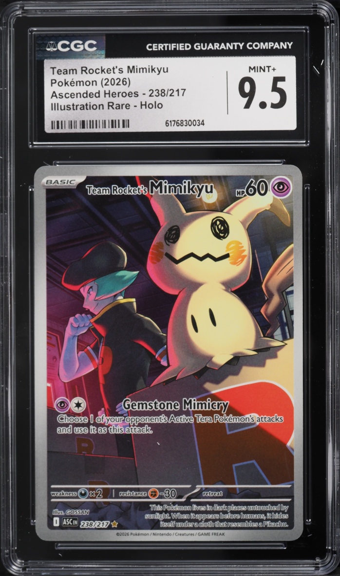 2026 Pokemon Mega Evolution Ascended Heroes IR Team Rocket's Mimikyu #238 CGC 9.5 MINT+