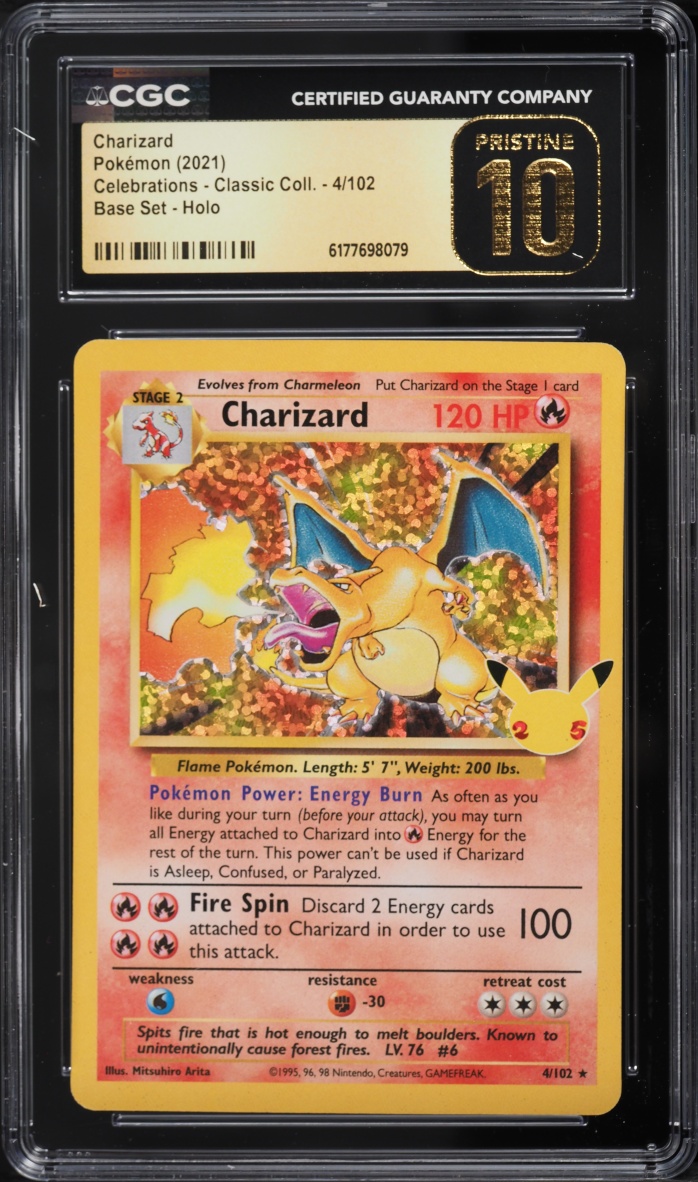 2021 Pokemon Sword & Shield Celebrations Classic Collection Holo Charizard #4 CGC 10 PRISTINE