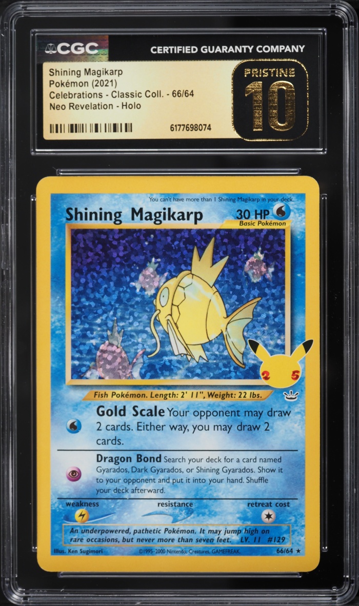 2021 Pokemon SWSH Celebrations Classic Collection Holo Shining Magikarp #66 CGC 10 PRISTINE