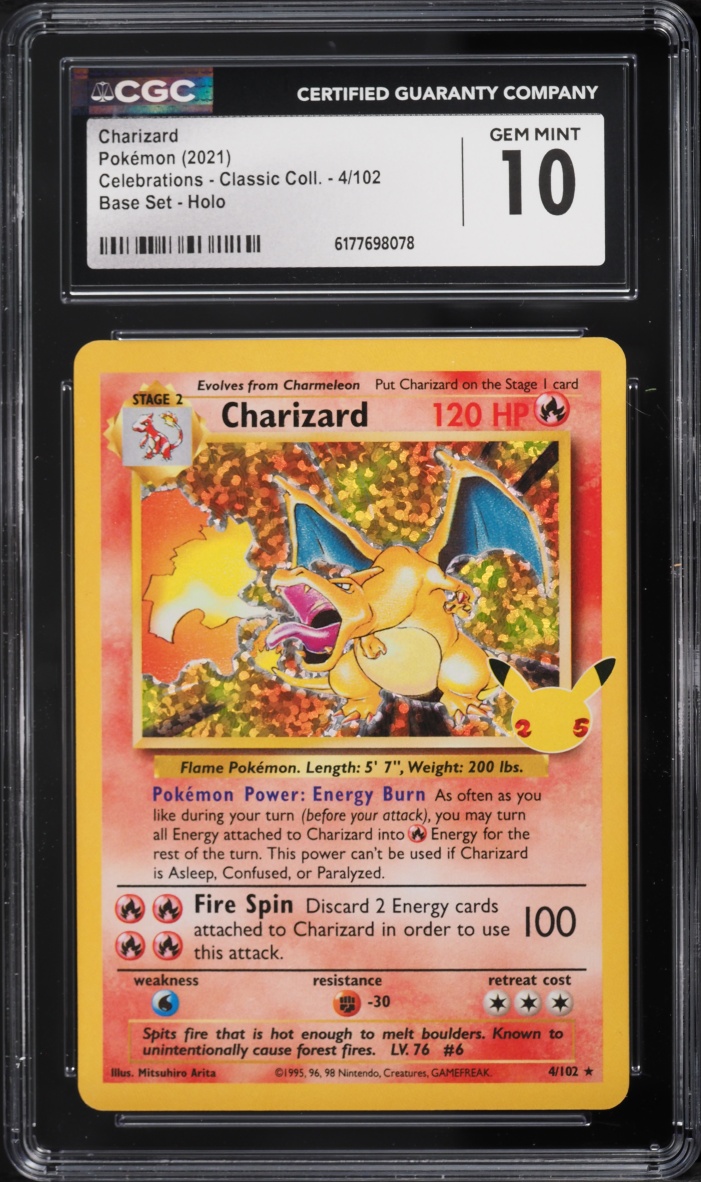 2021 Pokemon Sword & Shield Celebrations Classic Collection Holo Charizard #4 CGC 10 GEM MINT