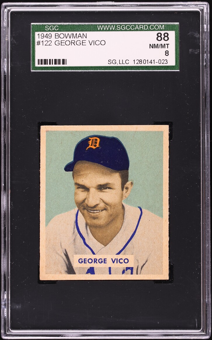 1949 Bowman George Vico #122 SGC 8 NM-MT
