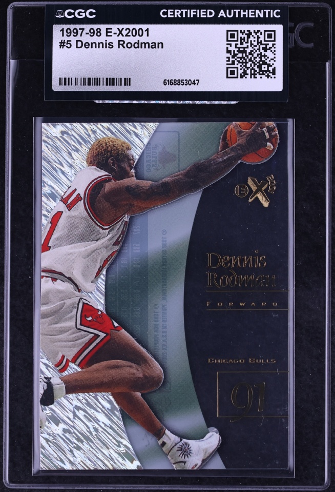 1997 E-X2001 Dennis Rodman #5 CGC AUTH