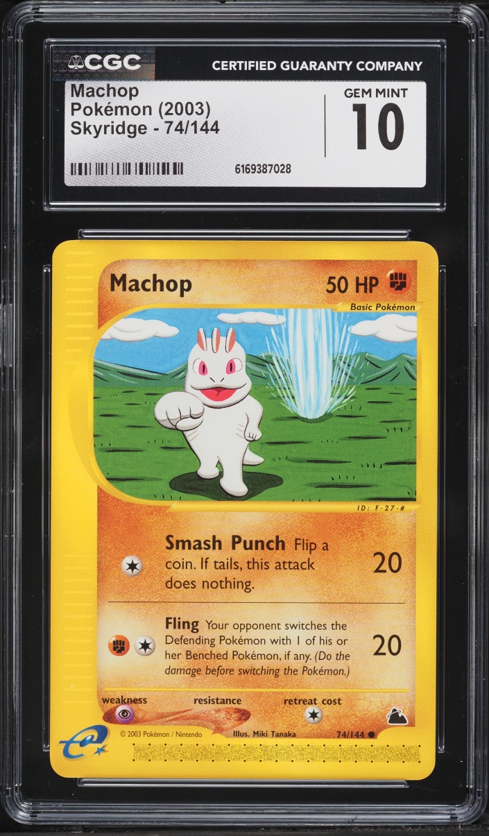 2003 Pokemon Skyridge Machop #74 CGC 10 GEM MINT