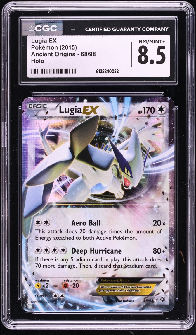 2015 Pokemon XY Ancient Origins Holo Lugia EX #68 CGC 8.5 NM-MT+