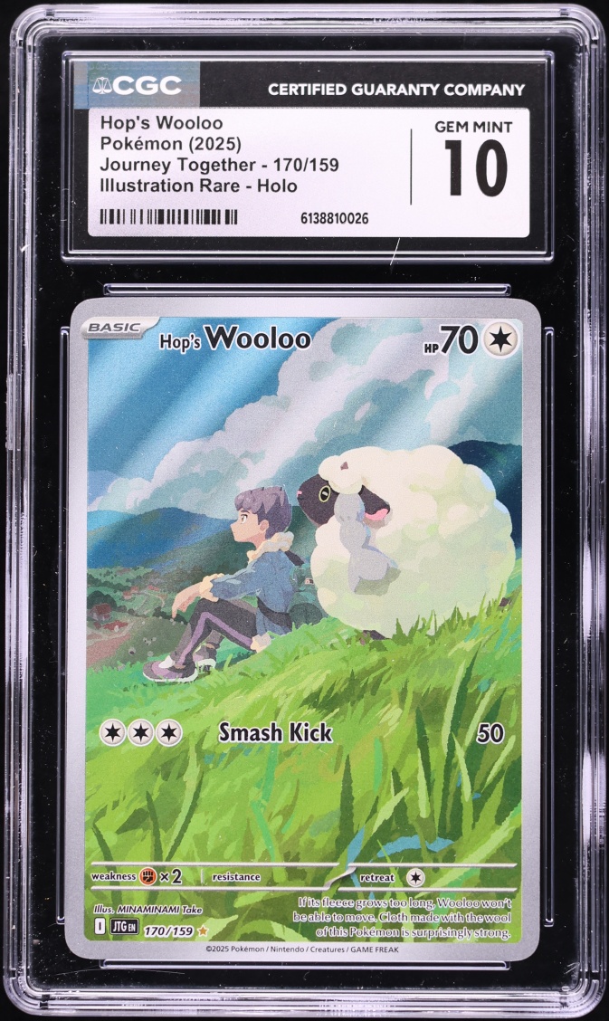 2025 Pokemon Scarlet & Violet Journey Together IR Hop's Wooloo #170 CGC 10 GEM MINT