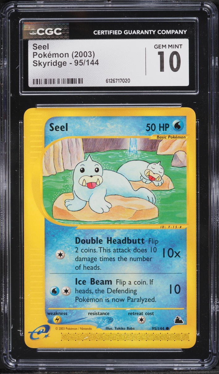2003 Pokemon Skyridge Seel #95 CGC 10 GEM MINT