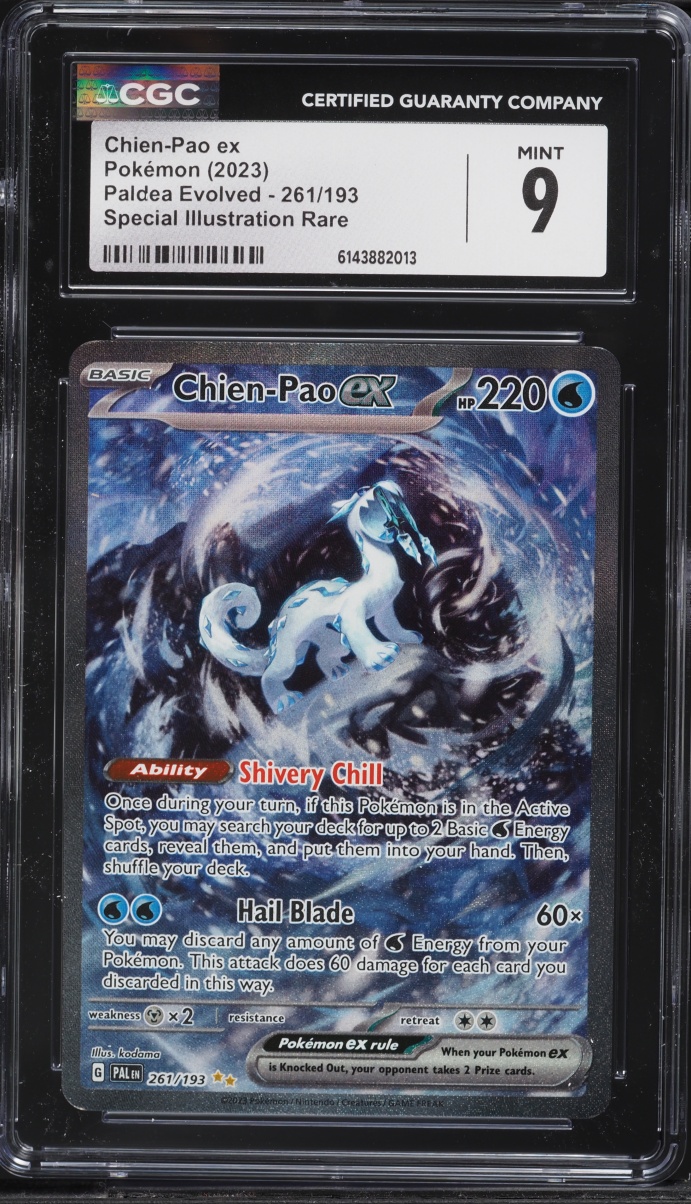 2023 Pokemon Scarlet & Violet Paldea Evolved SIR Chien-Pao ex #261 CGC 9 MINT