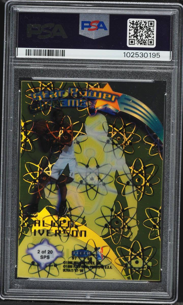 1997 Ultra Star Power Supreme Die-Cut Allen Iverson #2 PSA 8 NM-MT