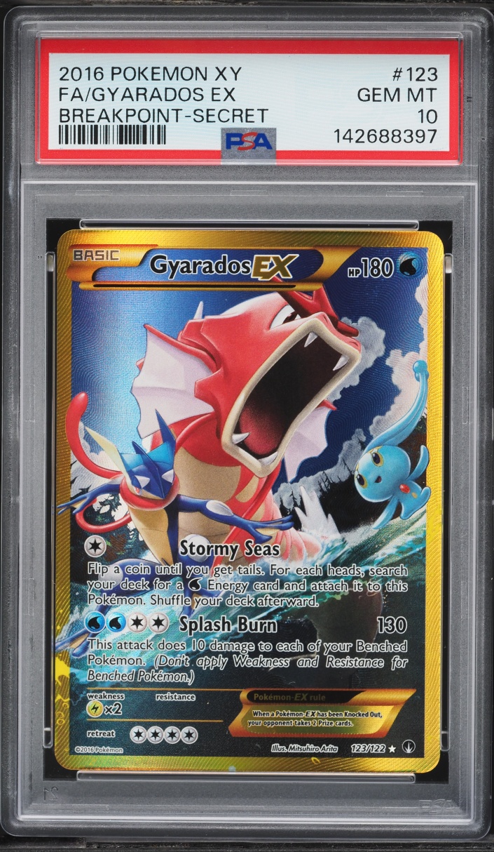2016 Pokemon XY BREAKpoint SEC Gyarados EX #123 PSA 10 GEM MINT