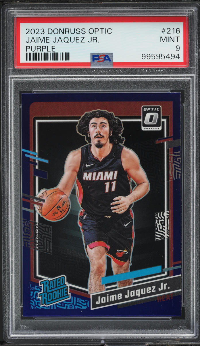 2023 Donruss Optic Purple Jaime Jaquez Jr. ROOKIE #216 PSA 9 MINT