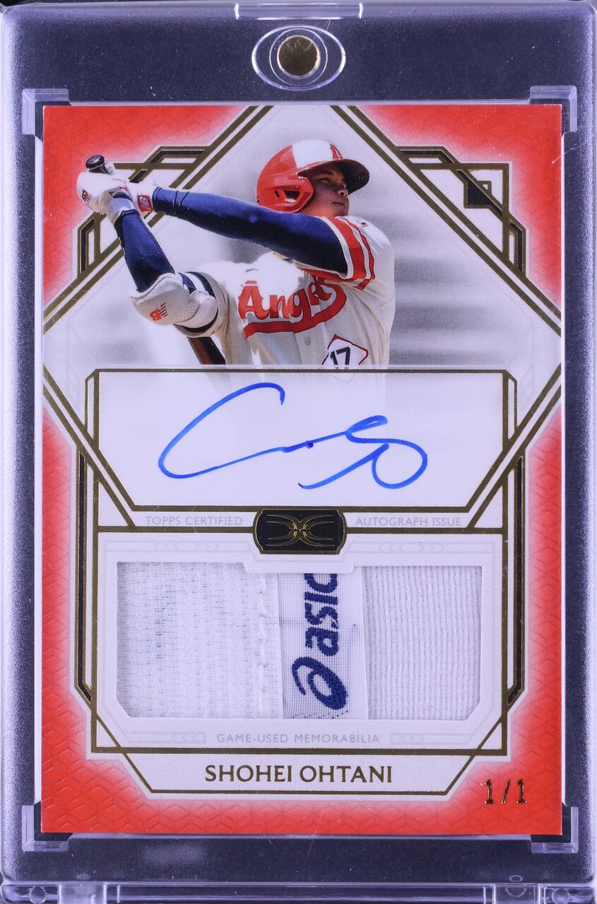 2024 Topps Definitive Collection Red Shohei Ohtani PATCH AUTO 1/1 CGC AUTH