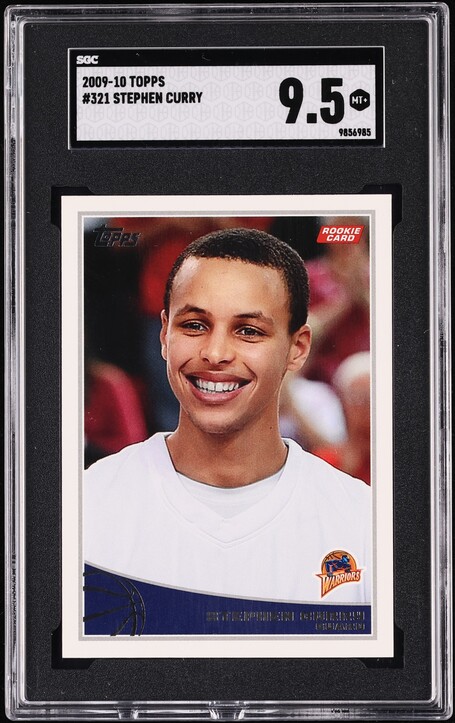 2009 Topps Basketball Stephen Curry ROOKIE #321 SGC 9.5 MINT+