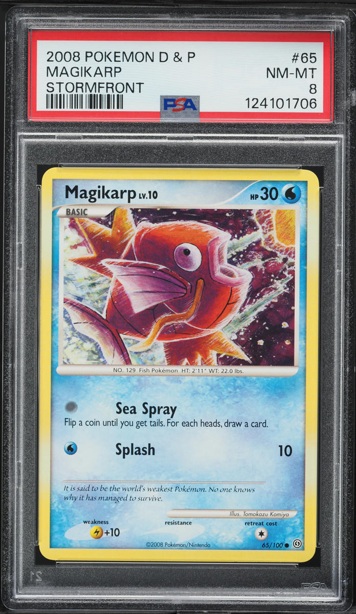 2008 Pokemon Diamond & Pearl Stormfront Magikarp #65 PSA 8 NM-MT