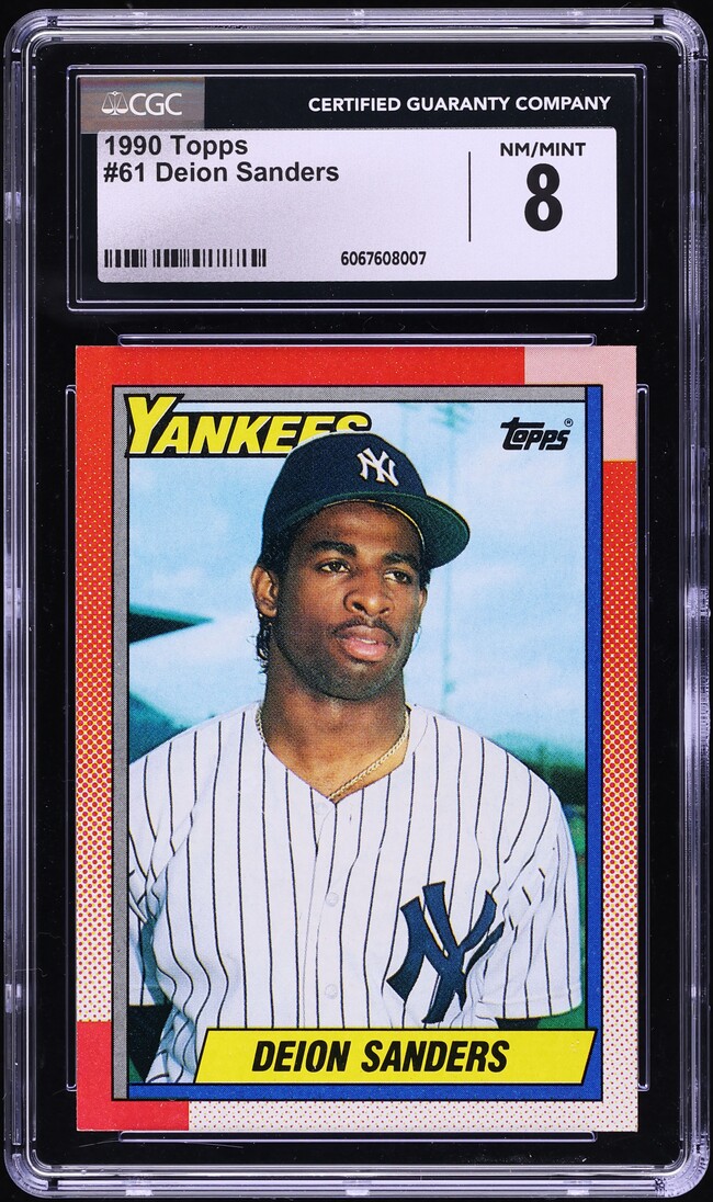 1990 Topps Deion Sanders #61 CGC 8 NM-MT