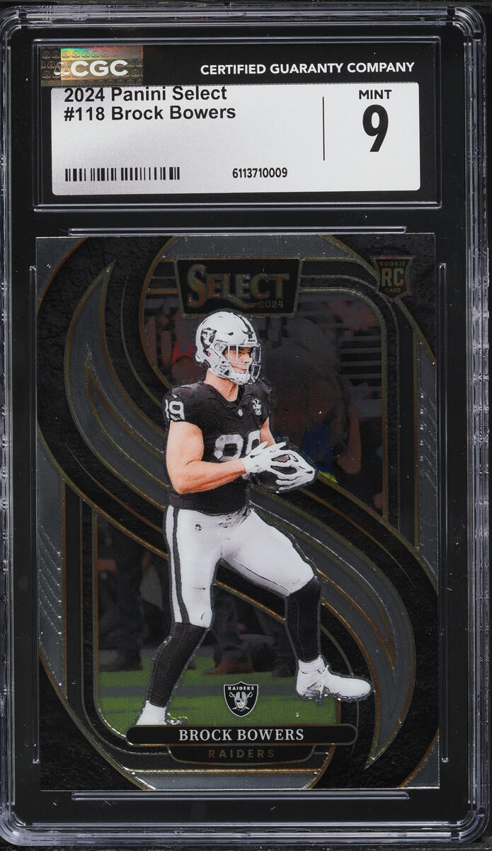 2024 Select Premier Level Brock Bowers ROOKIE #118 CGC 9 MINT