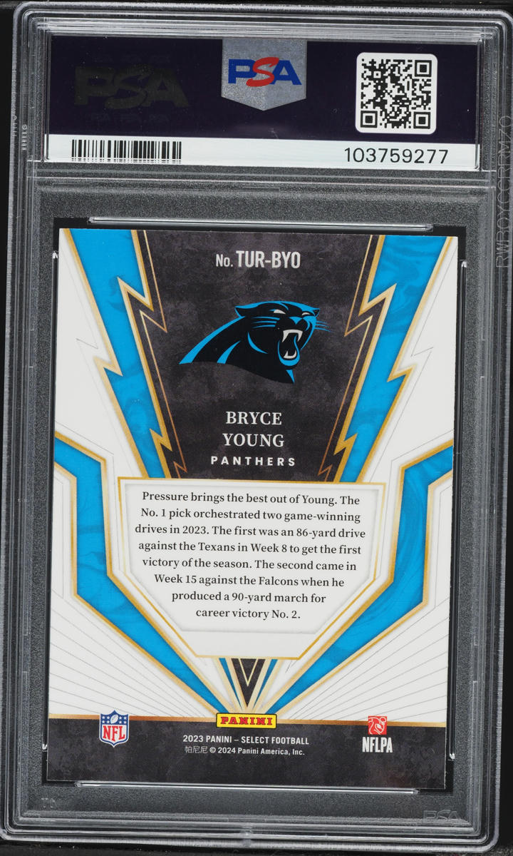 2023 Select Turbocharged Bryce Young ROOKIE #TURBYO PSA 10 GEM MINT
