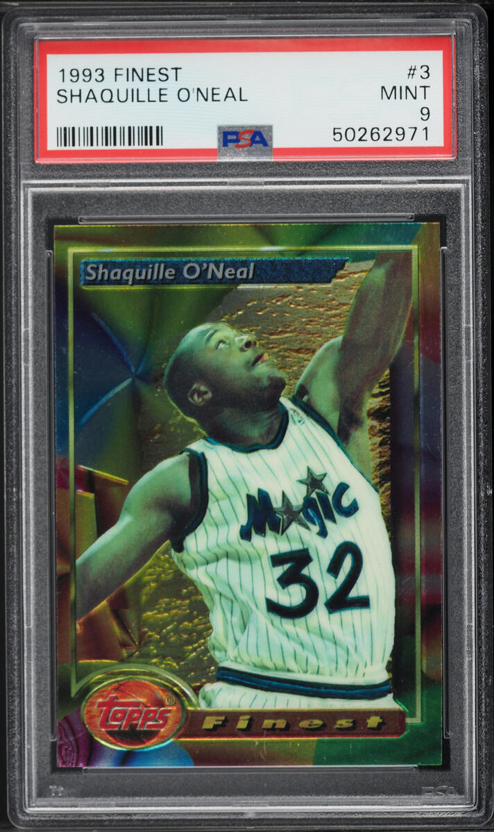 1993 Finest Basketball Shaquille O'Neal #3 PSA 9 MINT