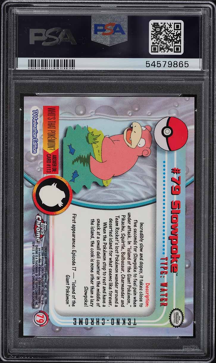 2000 Topps Chrome Pokemon Series 2 Tekno Slowpoke #79 PSA 10 GEM MINT