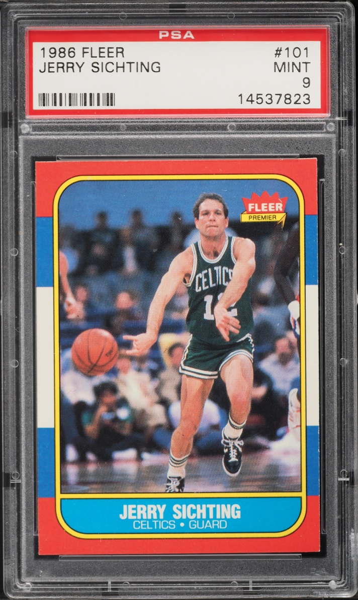 1986 Fleer Basketball Jerry Sichting #101 PSA 9 MINT