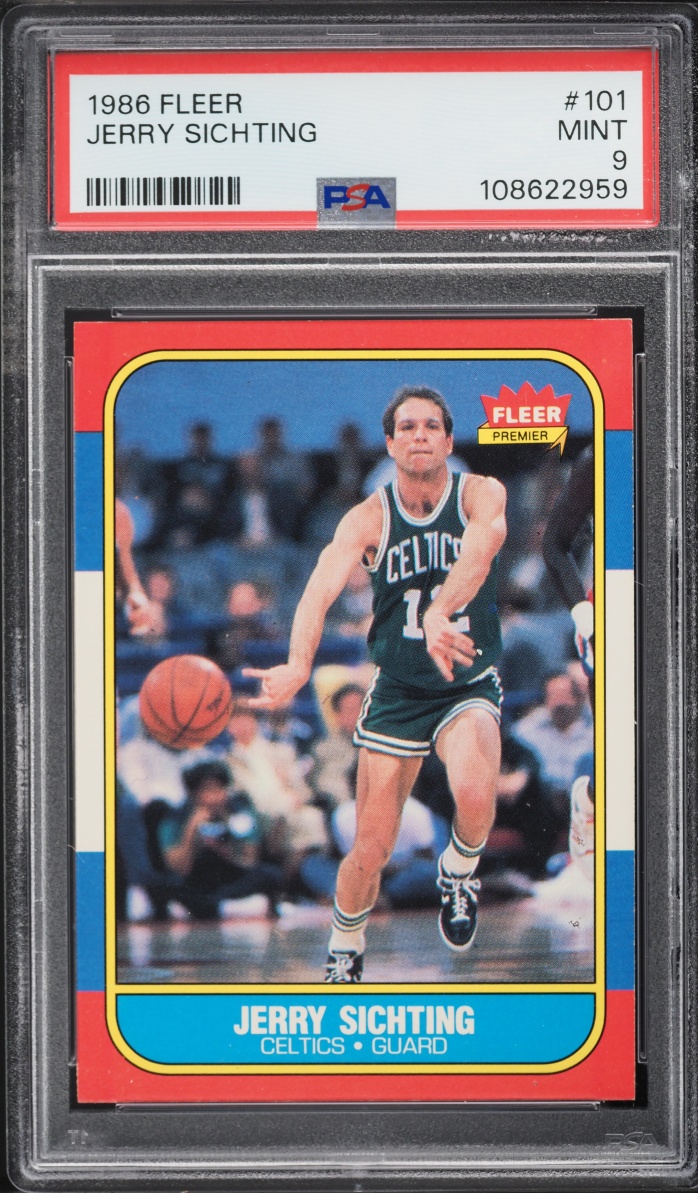 1986 Fleer Basketball Jerry Sichting #101 PSA 9 MINT