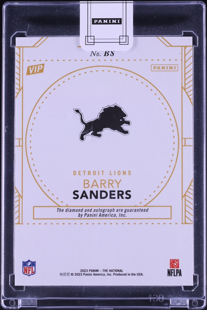 2023 Panini The National VIP Diamond Gems Barry Sanders AUTO 1/2 #BS - Photo 2