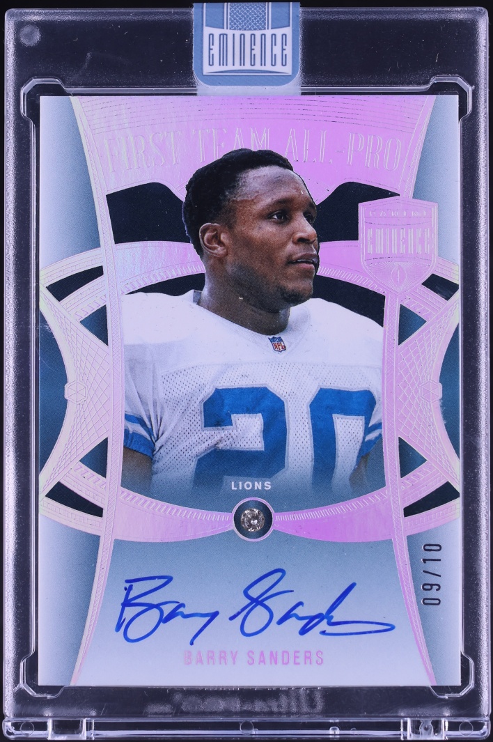 2024 Panini Eminence First Team All-Pro Diamond Gems Barry Sanders AUTO /10 #FAP-BSS - Photo 1