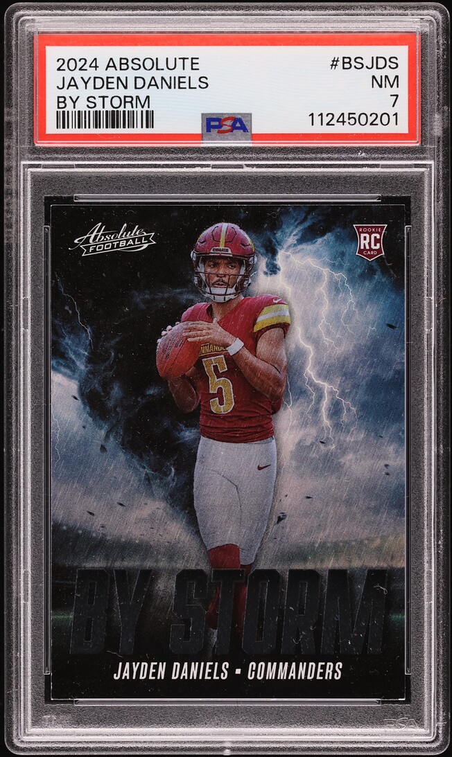 2024 Absolute By Storm Jayden Daniels ROOKIE #BS-JDS PSA 7 NRMT