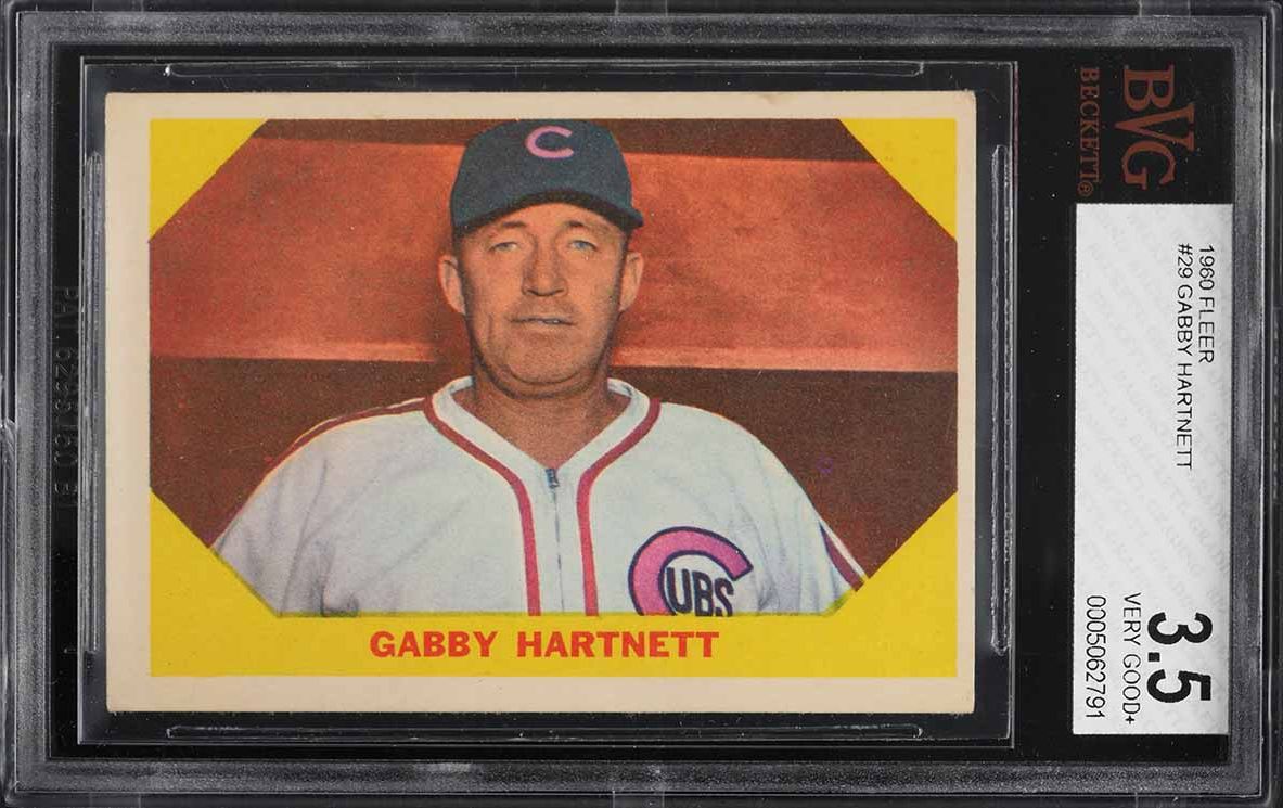 1960 Fleer Gabby Hartnett #29 BVG 3.5 VG+