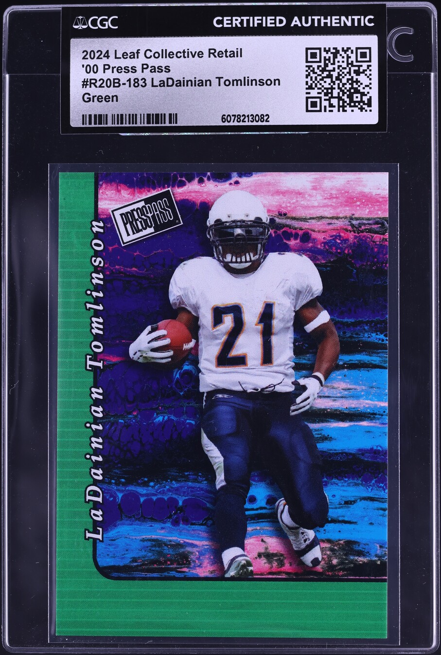その他 Bowman Relics Auto LaDainian Tomlinson 2024 Leaf Collective Retail '00 Press Pass Green LaDainian