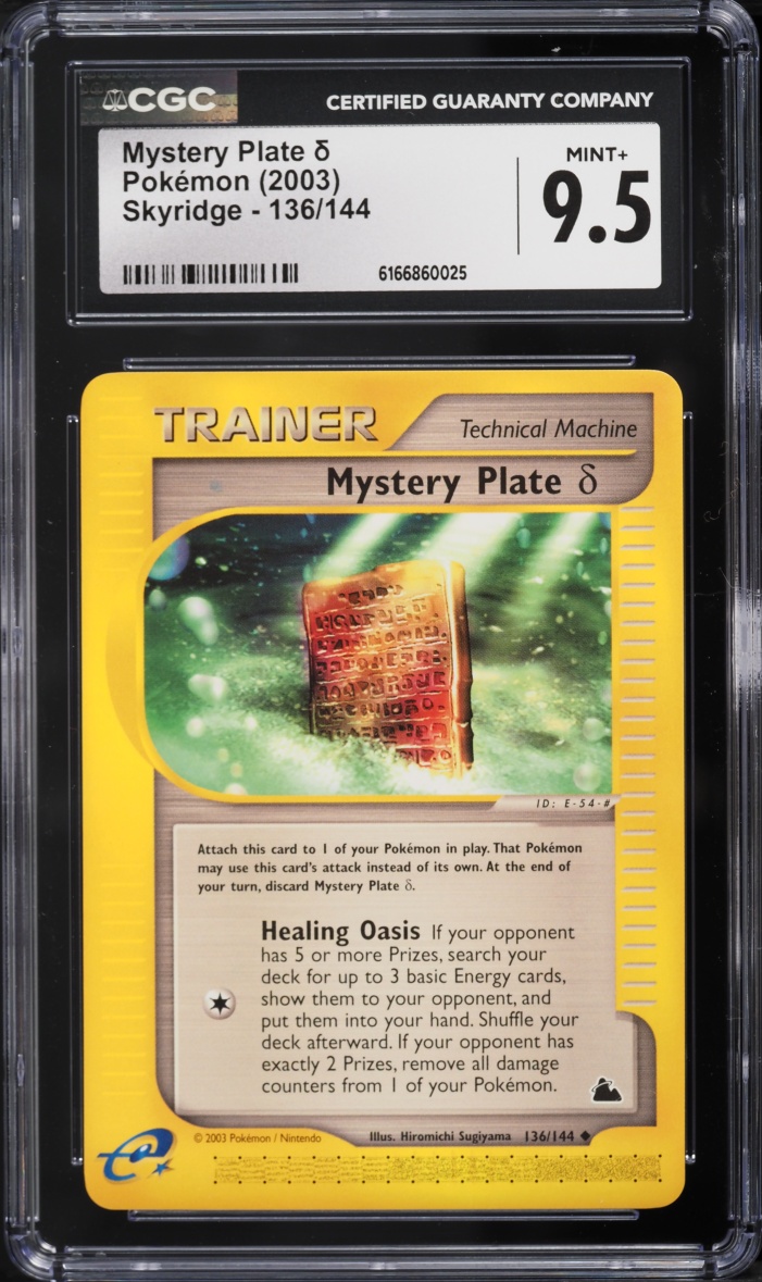 2003 Pokemon Skyridge Mystery Plate #136 CGC 9.5 MINT+