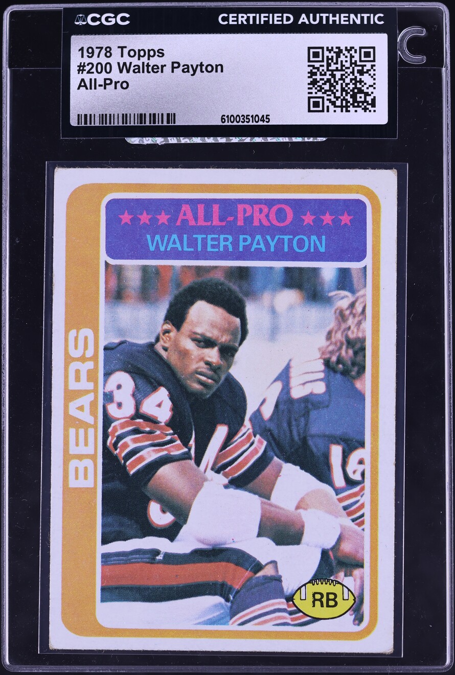 1978 Topps Football Walter Payton ALL-PRO #200 CGC AUTH
