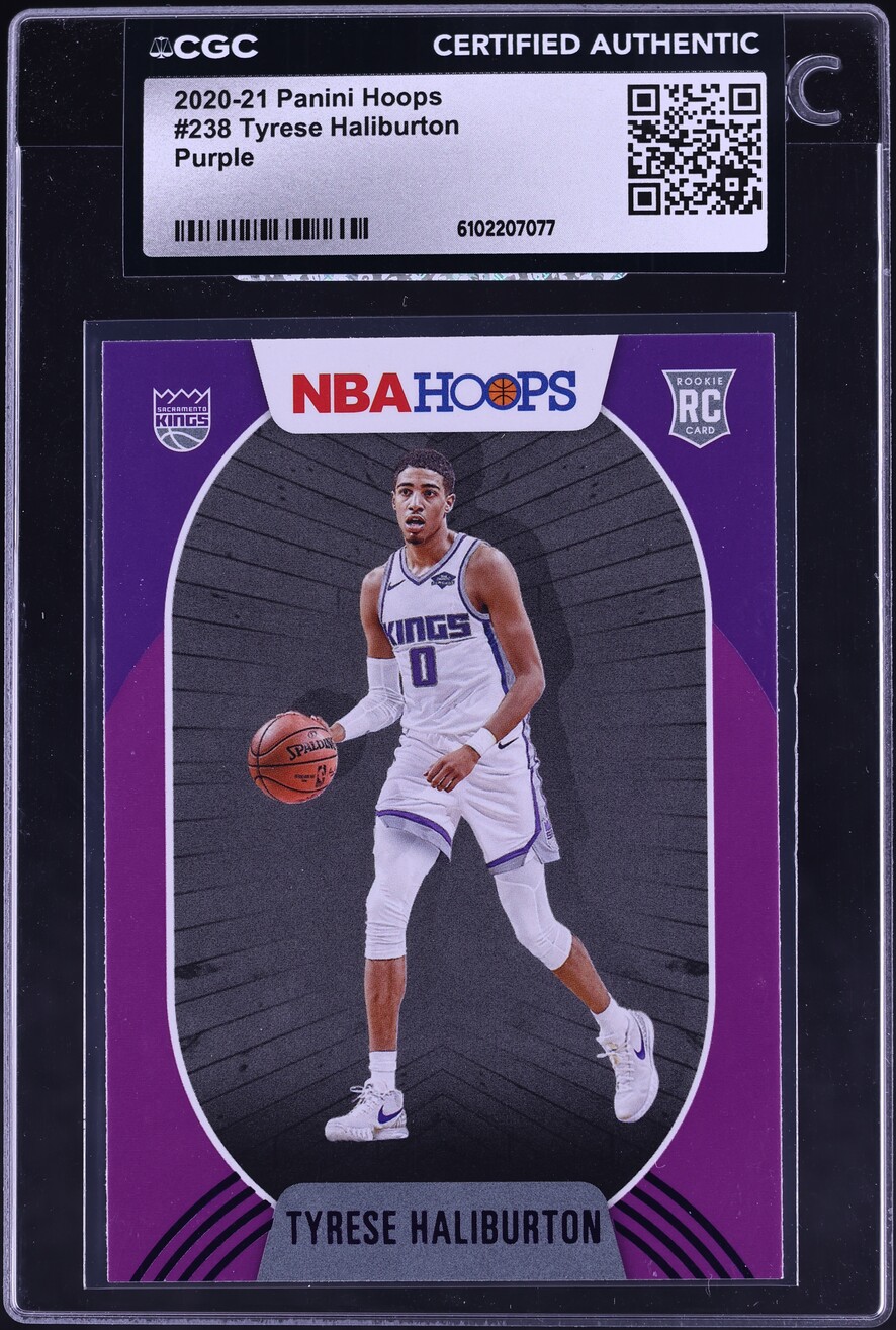 2020 Hoops Purple Tyrese Haliburton ROOKIE #238 CGC AUTH