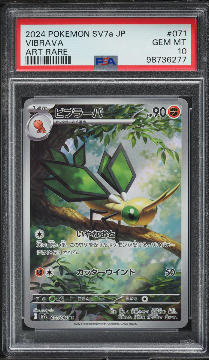Pokemon Card Japanese Pokmon Japanese Vibrava AR 071/064 SV7a Paradise  Dragona Card - Near Mint Condition Pokemon Black Bolt