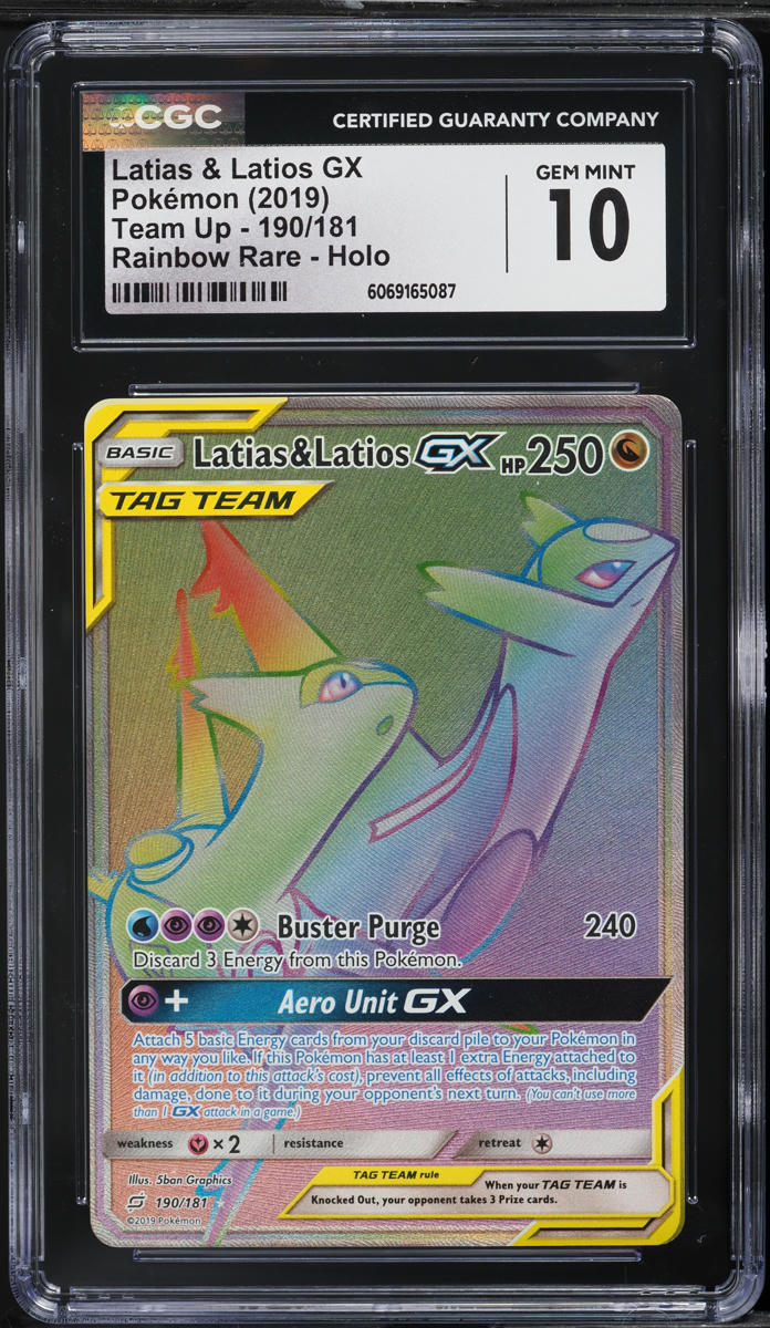 2019 Pokemon SM Team Up Hyper Rare Latias & Latios GX #190 CGC 10 GEM MINT
