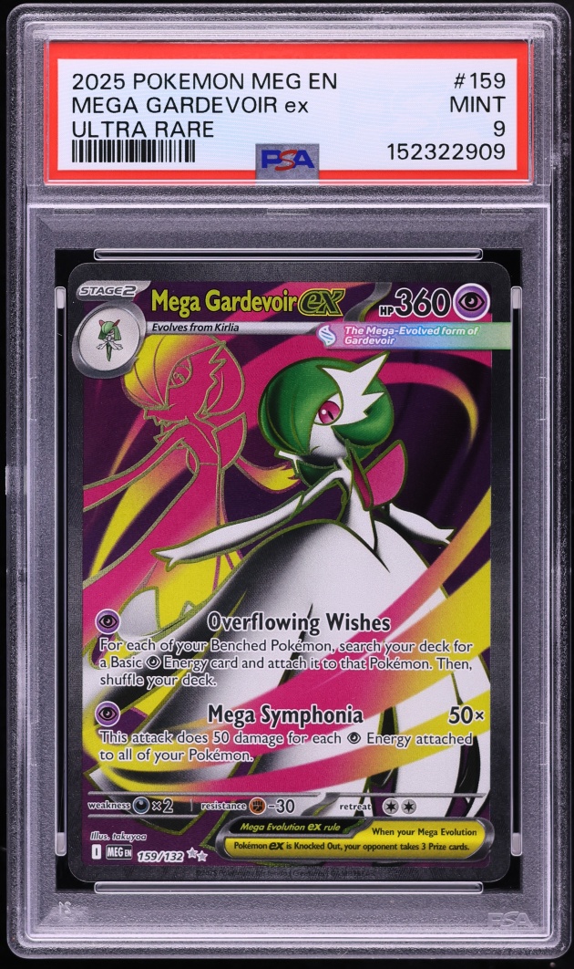 2025 Pokemon Mega Evolution Full Art Mega Gardevoir EX #159 PSA 9 MINT