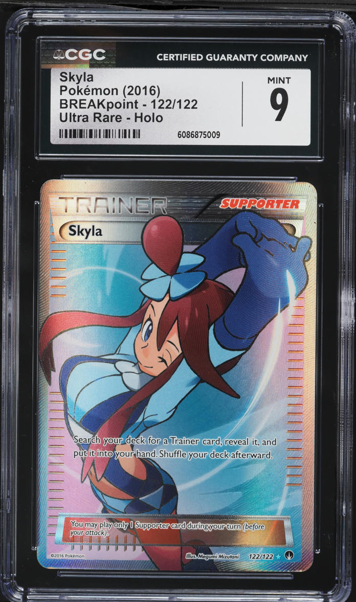 2016 Pokemon XY BREAKpoint Full Art Skyla #122 CGC 9 MINT