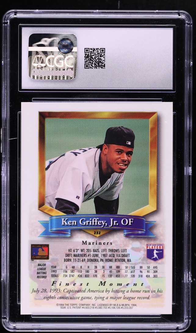 1994 Finest Ken Griffey Jr. #232 CGC 8 NM-MT