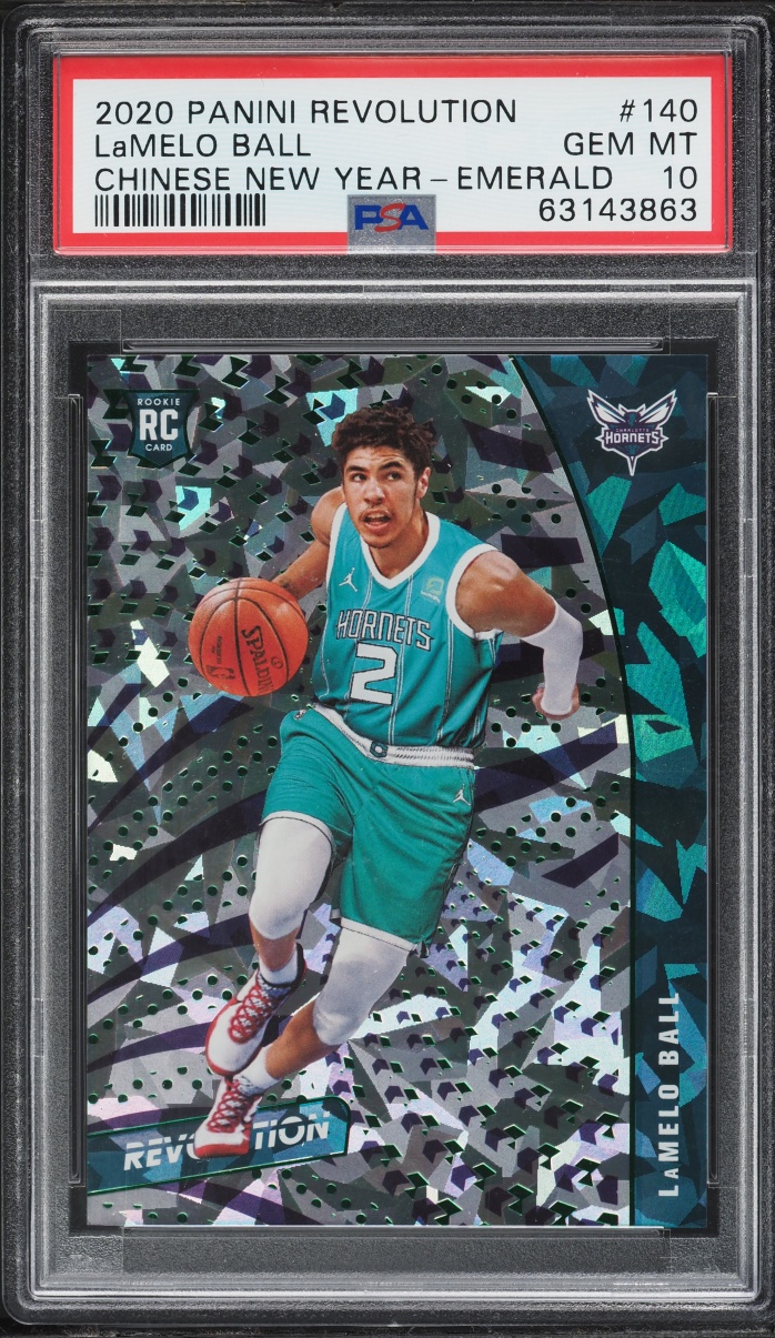 2020 Panini Revolution Chinese New Year Emerald LaMelo Ball ROOKIE /88 #140 PSA 10 GEM MINT