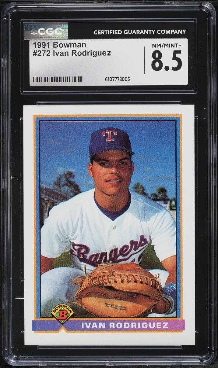 1991 Bowman Ivan Rodriguez ROOKIE #272 CGC 8.5 NM-MT+
