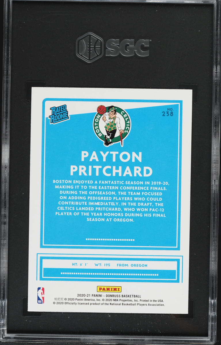 2020 Donruss Payton Pritchard ROOKIE #238 SGC 9 MINT