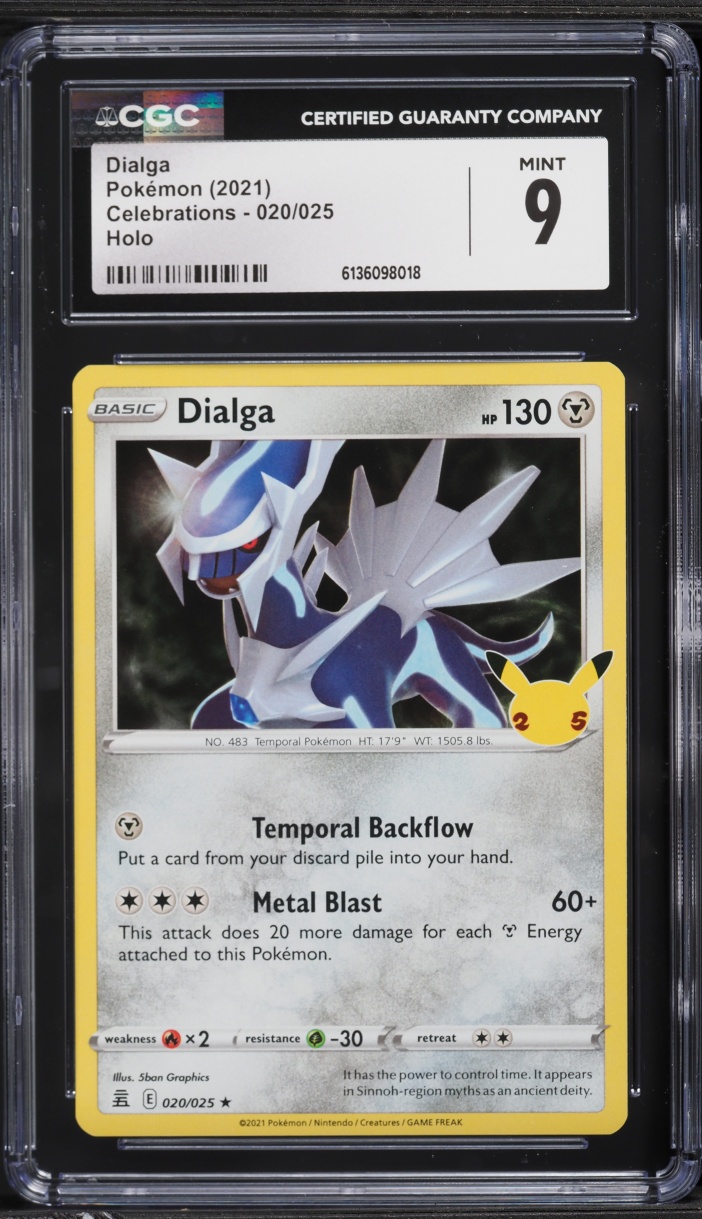2021 Pokemon Sword & Shield Celebrations Holo Dialga #20 CGC 9 MINT
