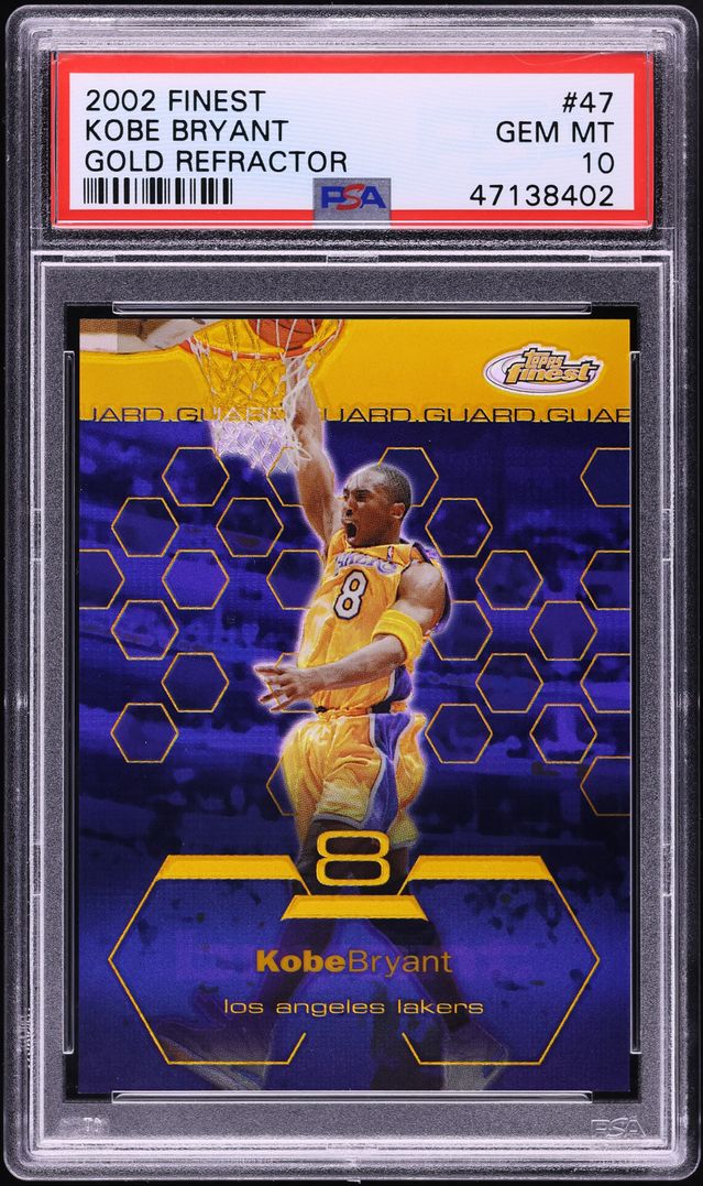 2002 Finest Gold Refractor Kobe Bryant /25 #47 PSA 10 GEM MINT
