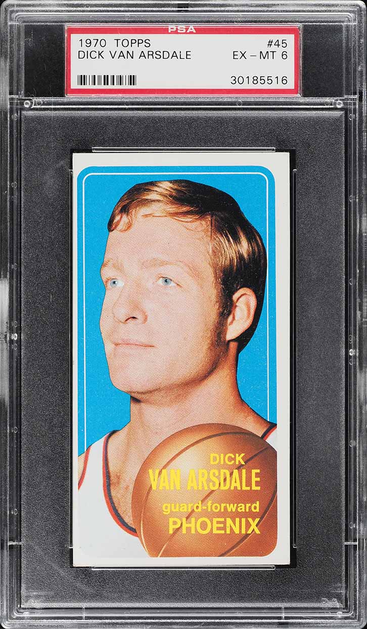 1970 Topps Basketball Dick Van Arsdale #45 PSA 6 EXMT