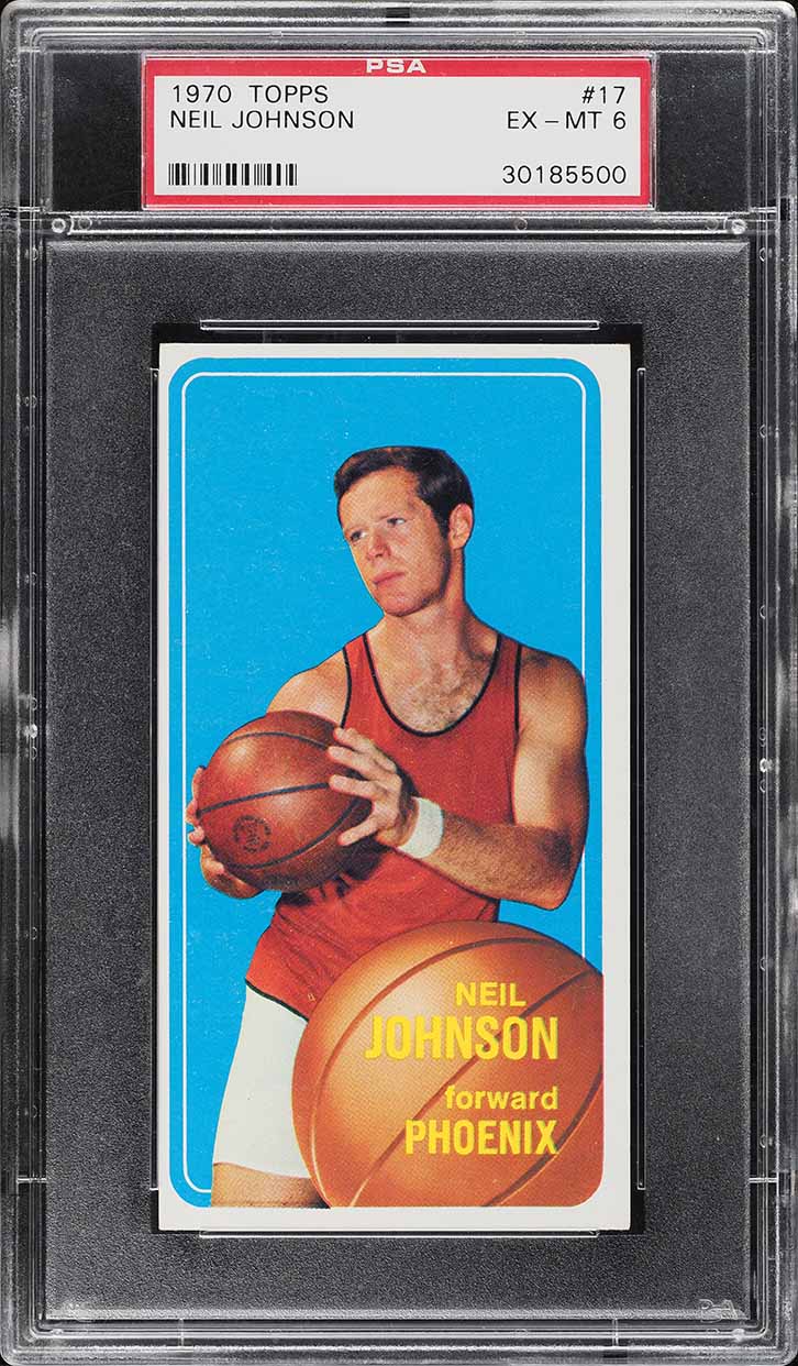 1970 Topps Basketball Neil Johnson #17 PSA 6 EXMT