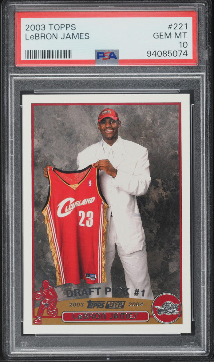 2003 Topps Basketball LeBron James ROOKIE #221 PSA 10 GEM MINT