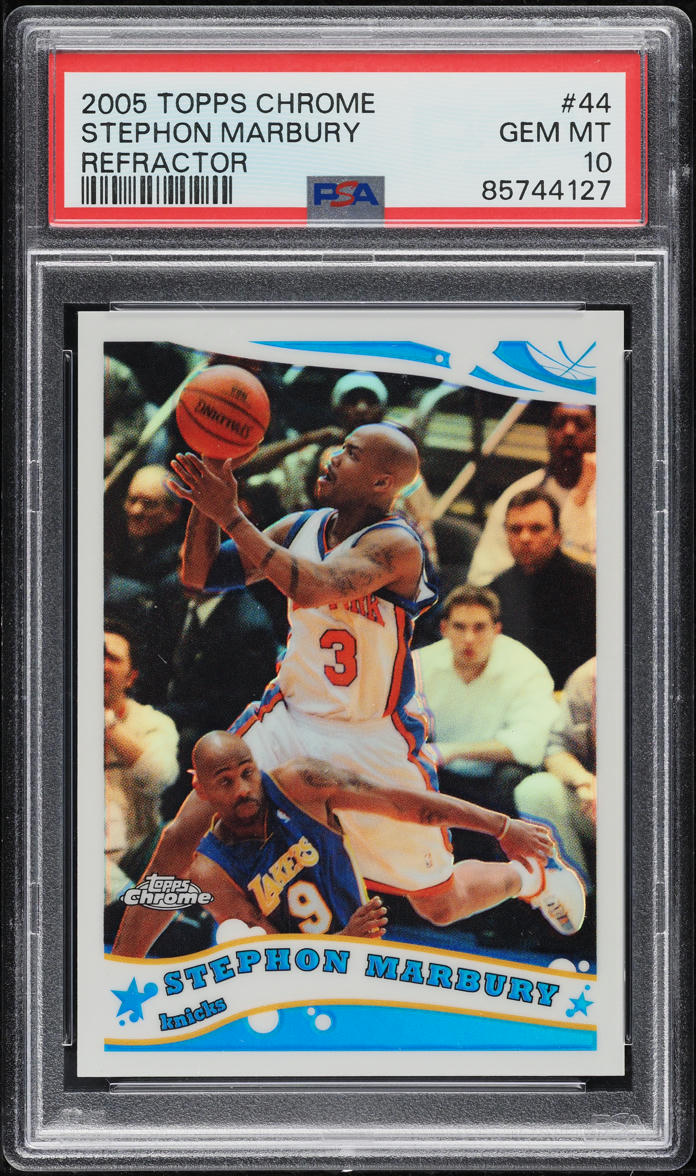 2005 Topps Chrome Refractor Stephon Marbury /999 #44 PSA 10 GEM MINT